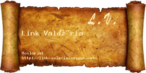 Link Valéria névjegykártya